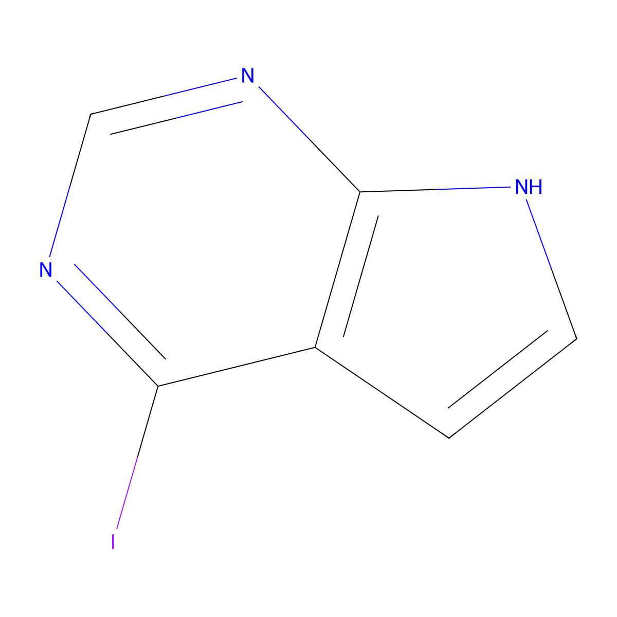 4-Iodo-7H-pyrrolo(2,3-d)pyrimidine molecular structure, CAS 1100318-96-4