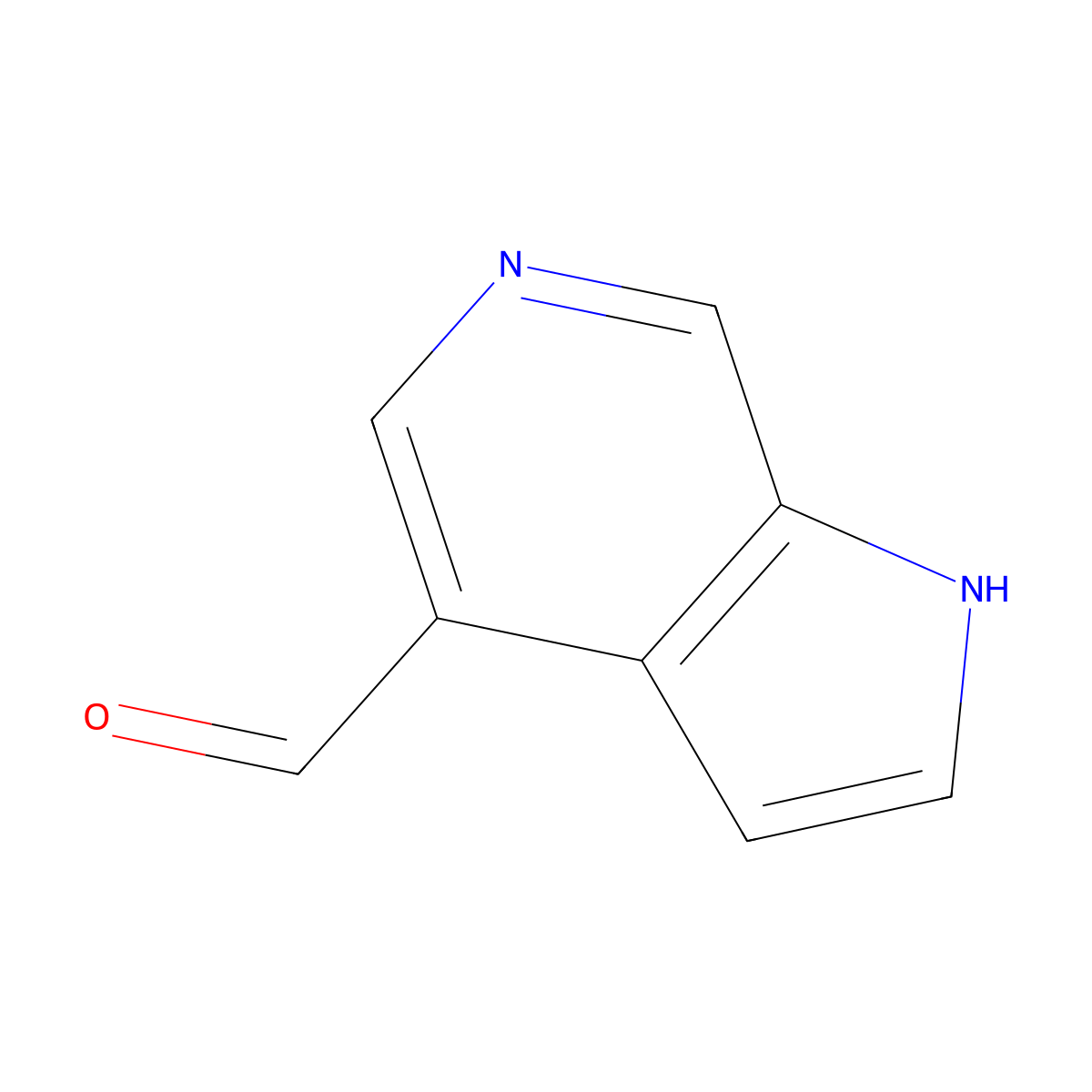 1H-pyrrolo[2,3-c]pyridine-4-carbaldehyde molecular structure, CAS 1100319-30-9