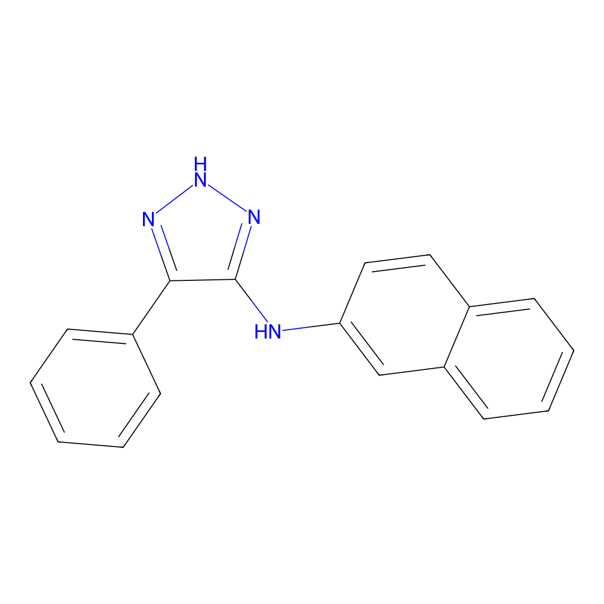 4-(2-Naphthylamino)-5-phenyltriazole molecular structure, CAS 110032-28-5