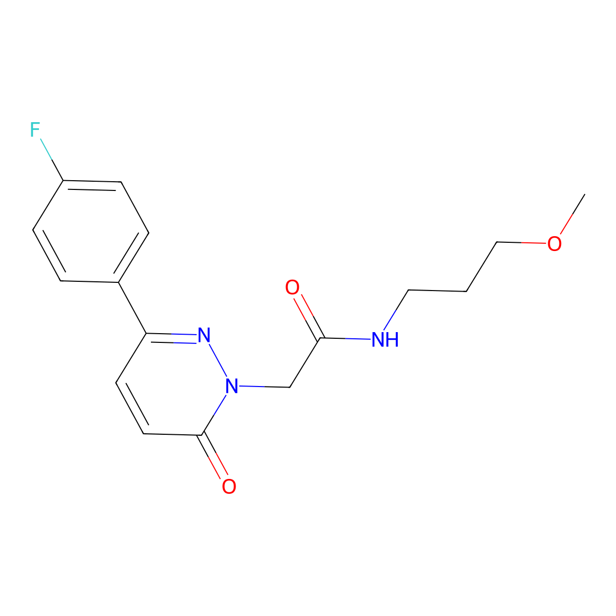 2-[3-(4-fluorophenyl)-6-oxopyridazin-1(6H)-yl]-N-(3-methoxypropyl)acetamide molecular structure, CAS 1100322-86-8