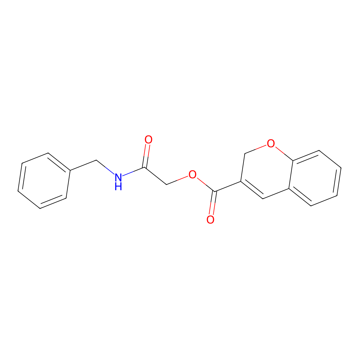 2H-Chromene-3-carboxylic acid benzylcarbamoyl-methyl ester molecular structure, CAS 1100327-53-4