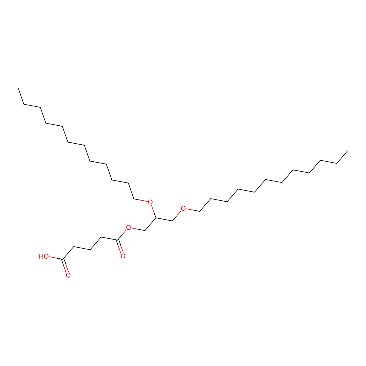 1-[2,3-Bis(dodecyloxy)propyl] pentanedioate molecular structure, CAS 110033-81-3