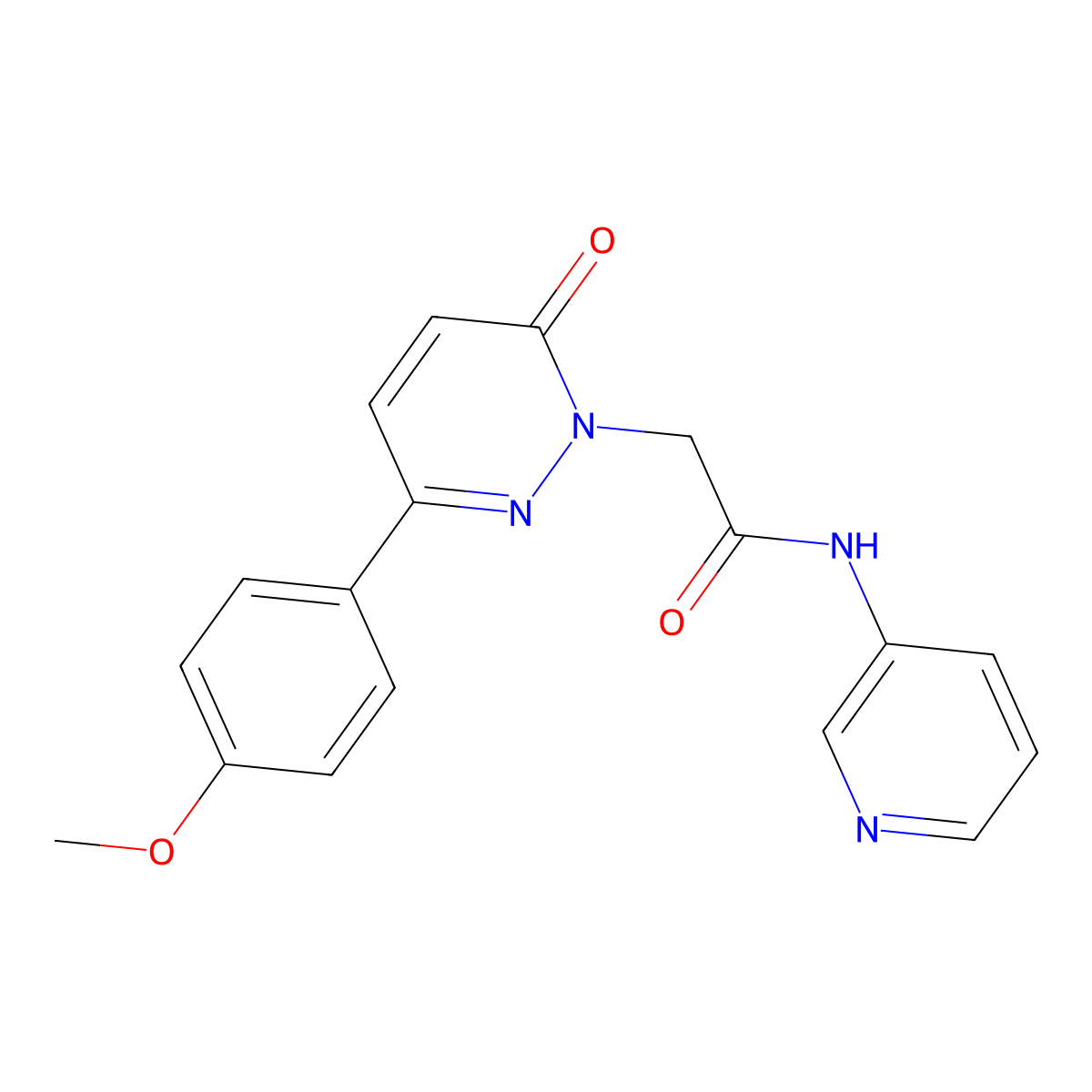 2-[3-(4-methoxyphenyl)-6-oxopyridazin-1(6H)-yl]-N-(pyridin-3-yl)acetamide molecular structure, CAS 1100344-67-9