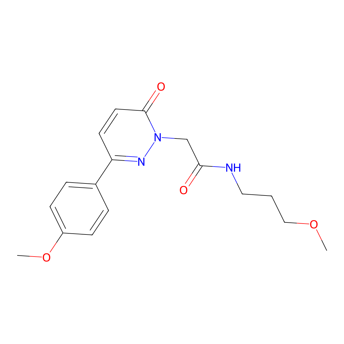 2-(3-(4-methoxyphenyl)-6-oxopyridazin-1(6H)-yl)-N-(3-methoxypropyl)acetamide molecular structure, CAS 1100344-69-1