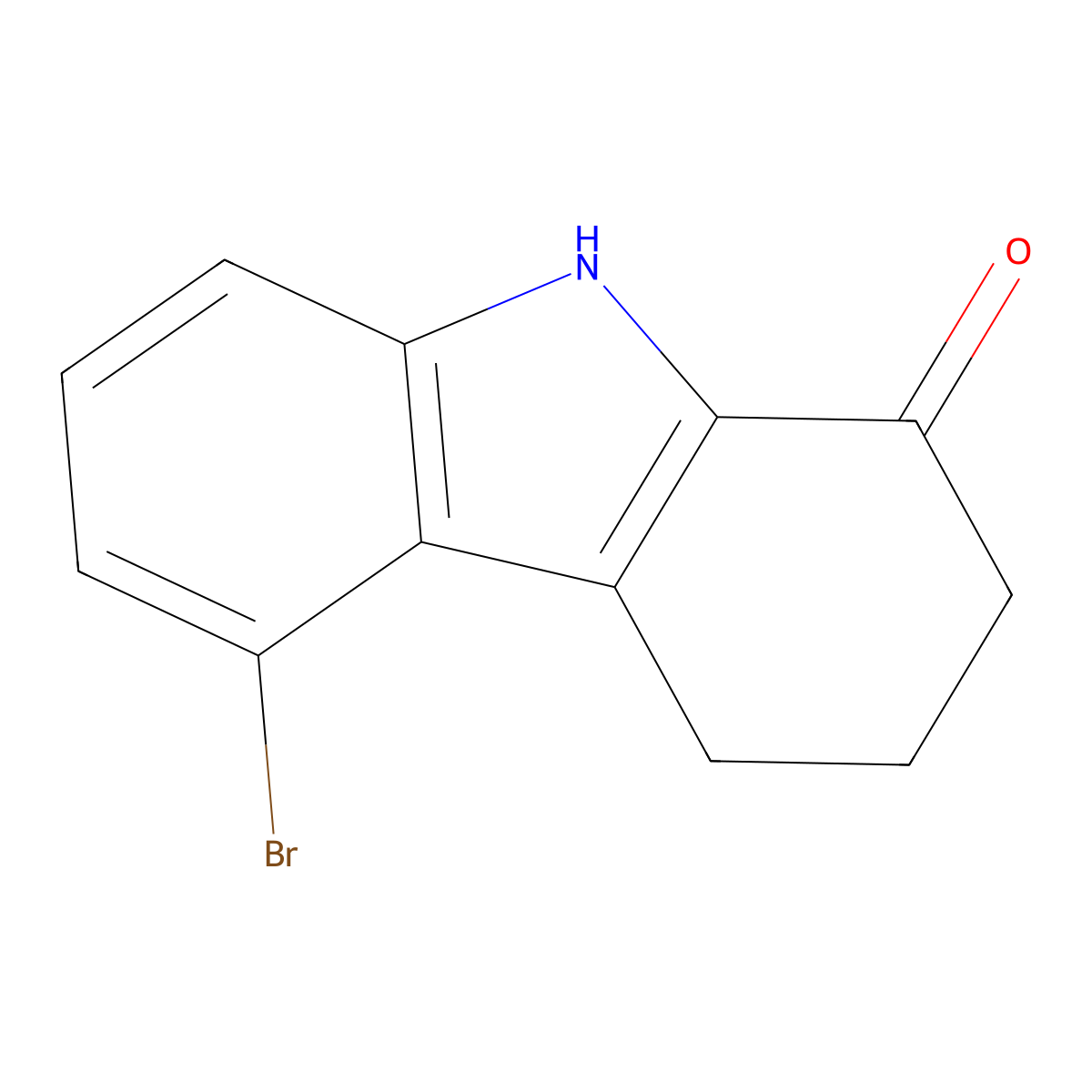 5-bromo-2,3,4,9-tetrahydro-1H-carbazol-1-one molecular structure, CAS 1100345-72-9