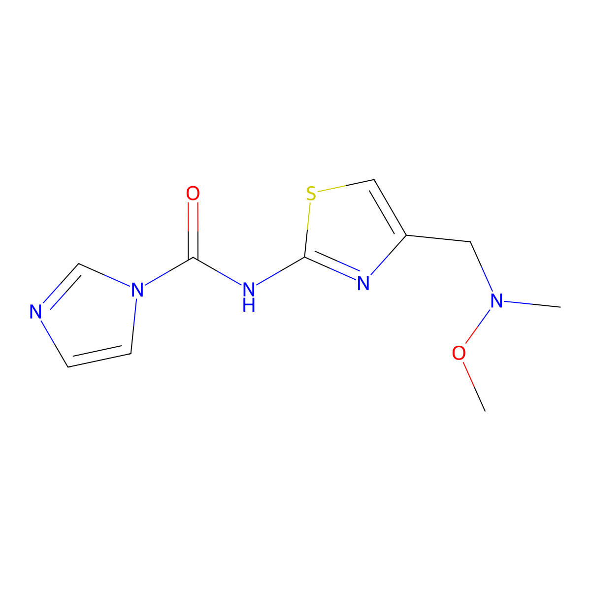 Imidazole-1-carboxylic acid {4-[(methoxy-methyl-amino)-methyl]-thiazol-2-yl}-amide molecular structure, CAS 1100350-48-8