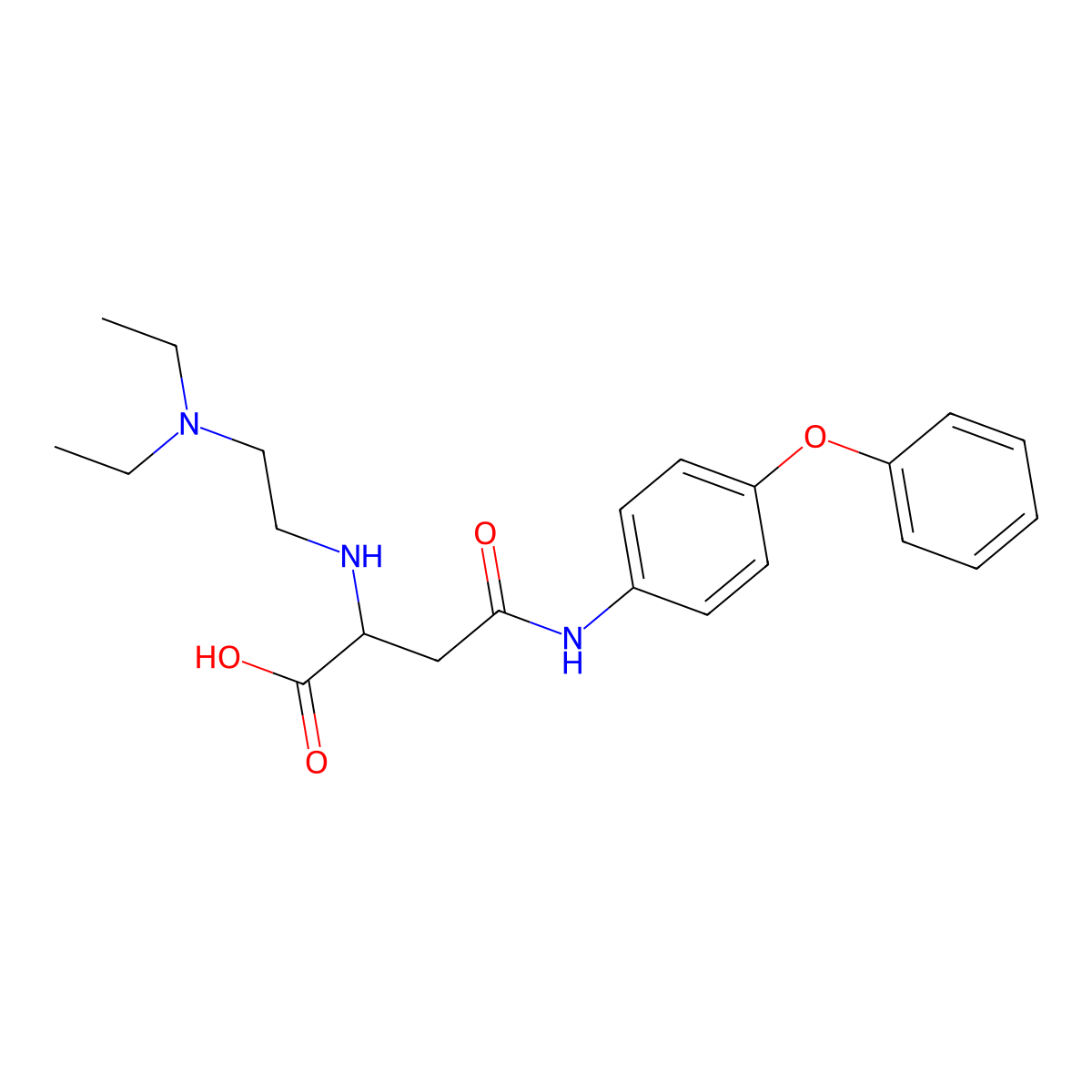 2-((2-(Diethylamino)ethyl)amino)-4-oxo-4-((4-phenoxyphenyl)amino)butanoic acid molecular structure, CAS 1100356-59-9
