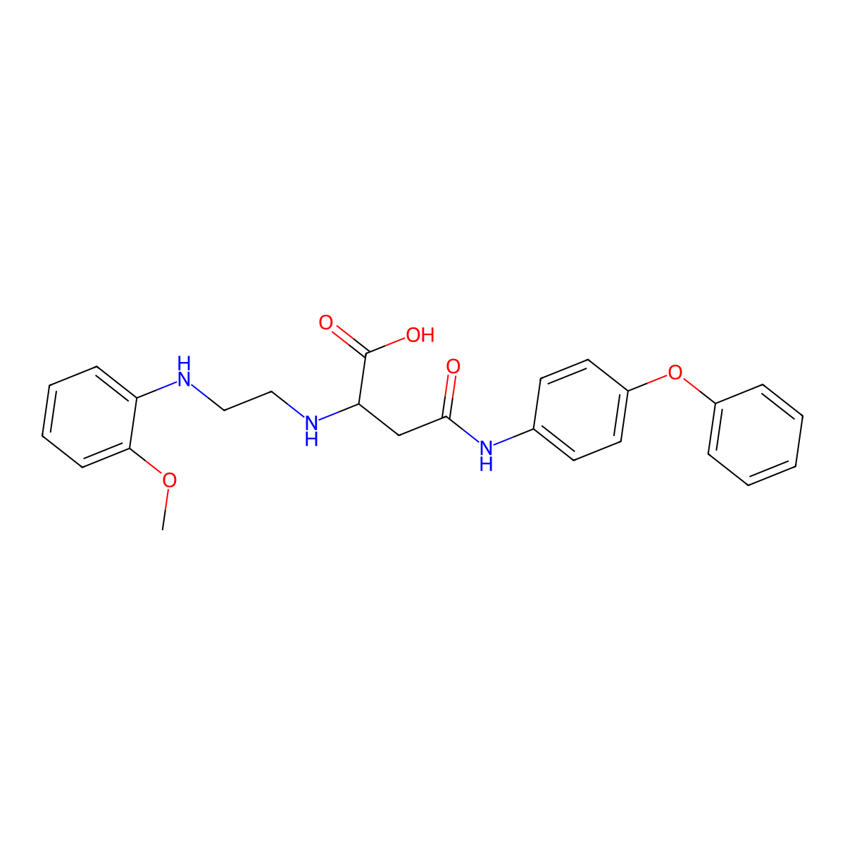 2-((2-((2-Methoxyphenyl)amino)ethyl)amino)-4-oxo-4-((4-phenoxyphenyl)amino)butanoic acid molecular structure, CAS 1100356-73-7