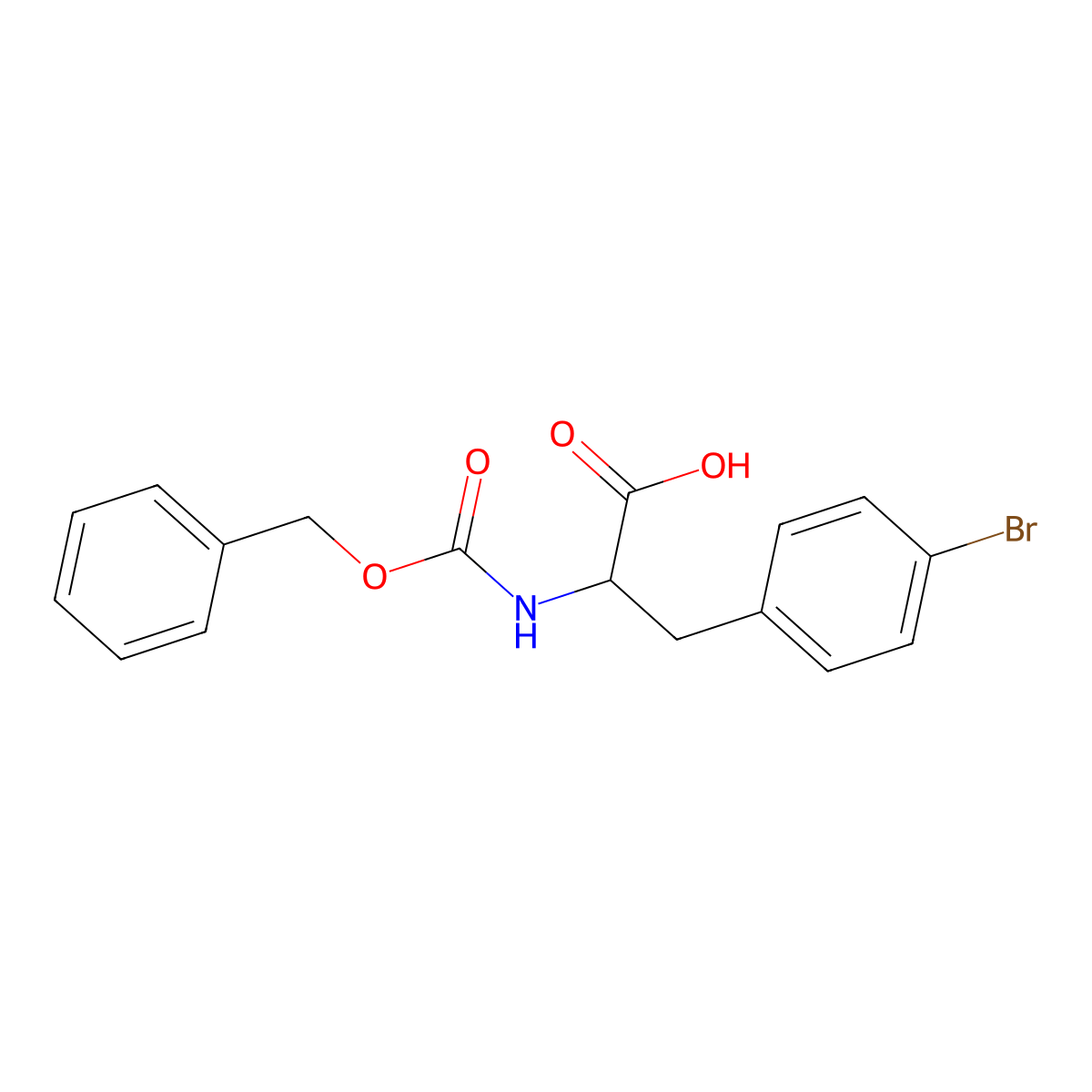 Cbz-4-Bromo-D-Phenylalanine molecular structure, CAS 1100357-99-0