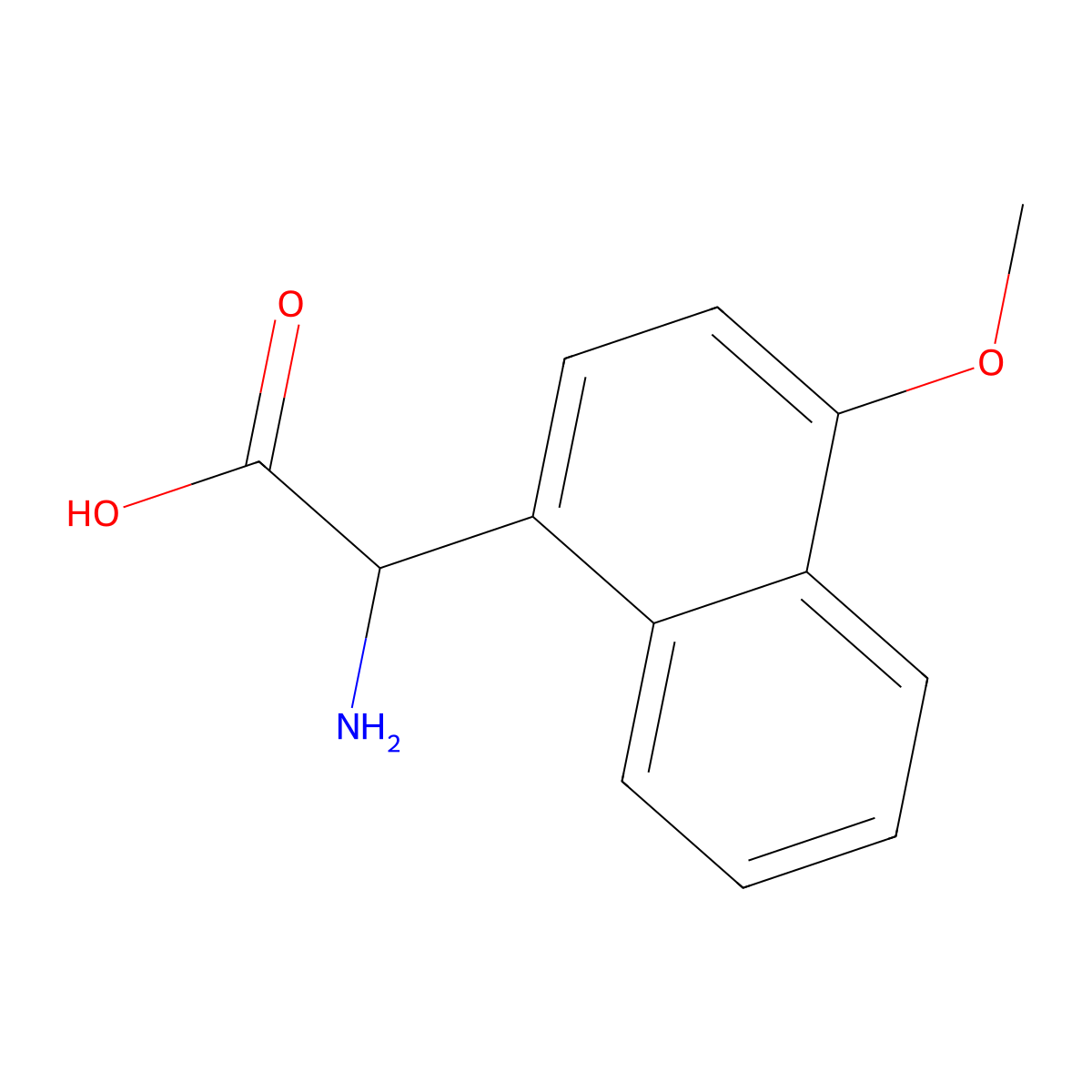 2-amino-2-(4-methoxynaphthalen-1-yl)acetic Acid molecular structure, CAS 1100358-37-9