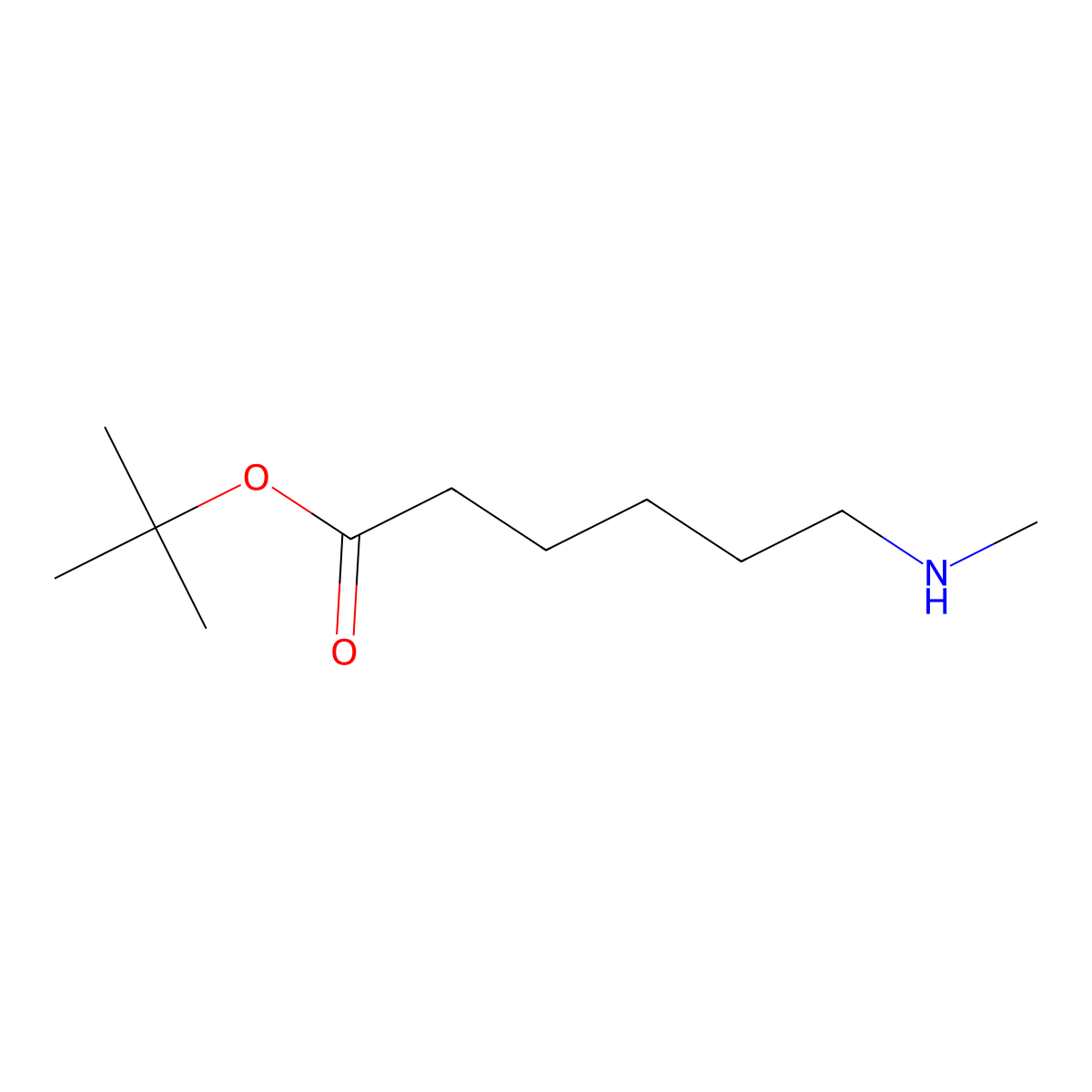 Tert-butyl 6-(methylamino)hexanoate molecular structure, CAS 1100364-15-5
