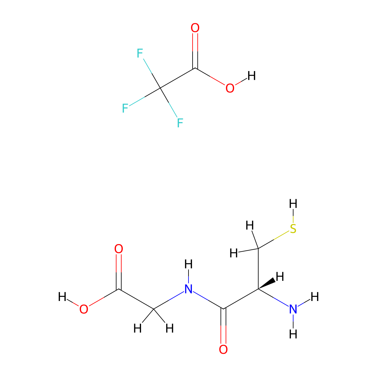Cysteinylglycine (TFA) molecular structure, CAS 1100364-95-1