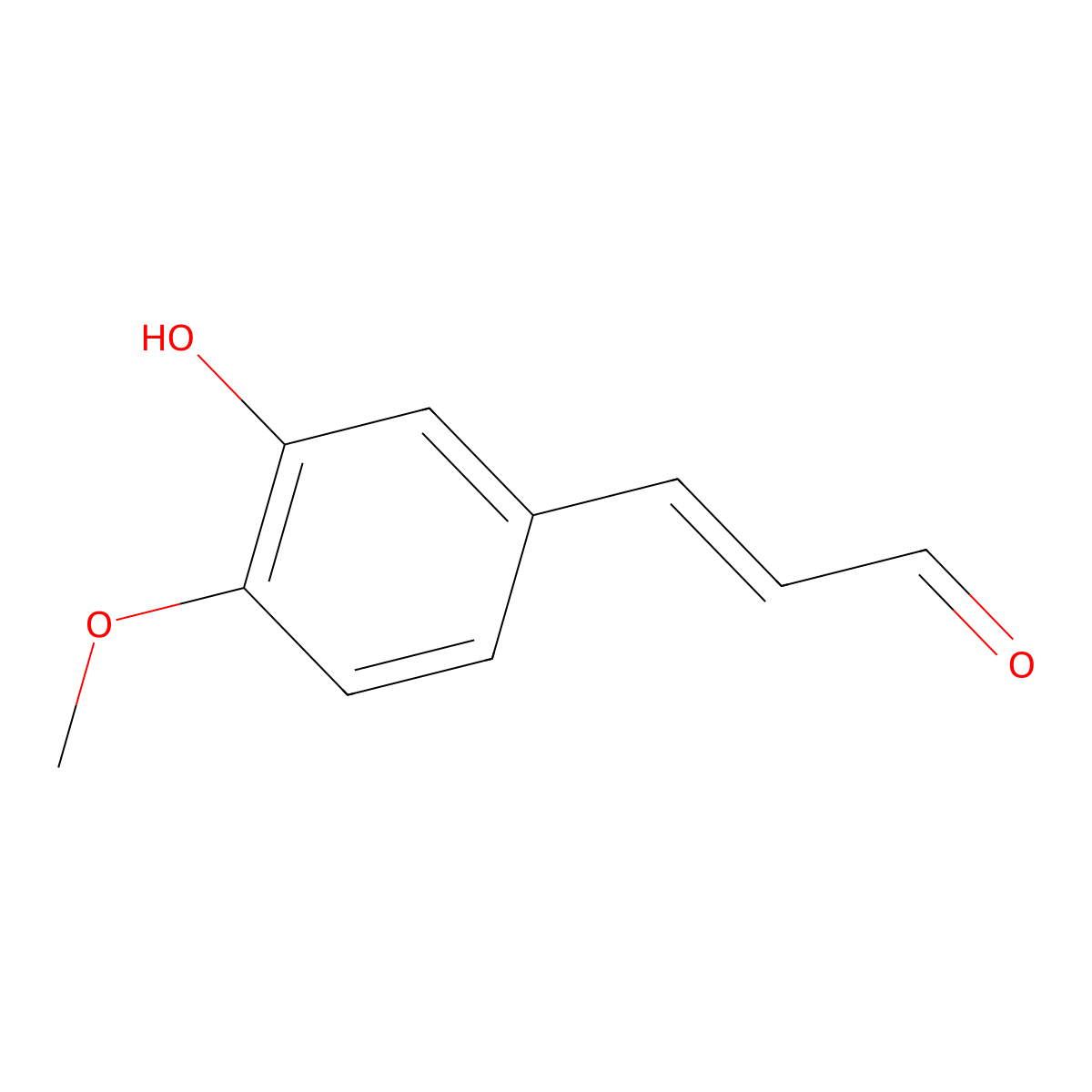 Isoferulaldehyde molecular structure, CAS 110037-35-9