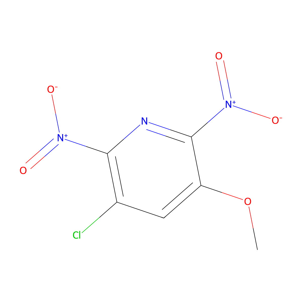 3-Chloro-5-methoxy-2,6-dinitropyridine molecular structure, CAS 110038-50-1