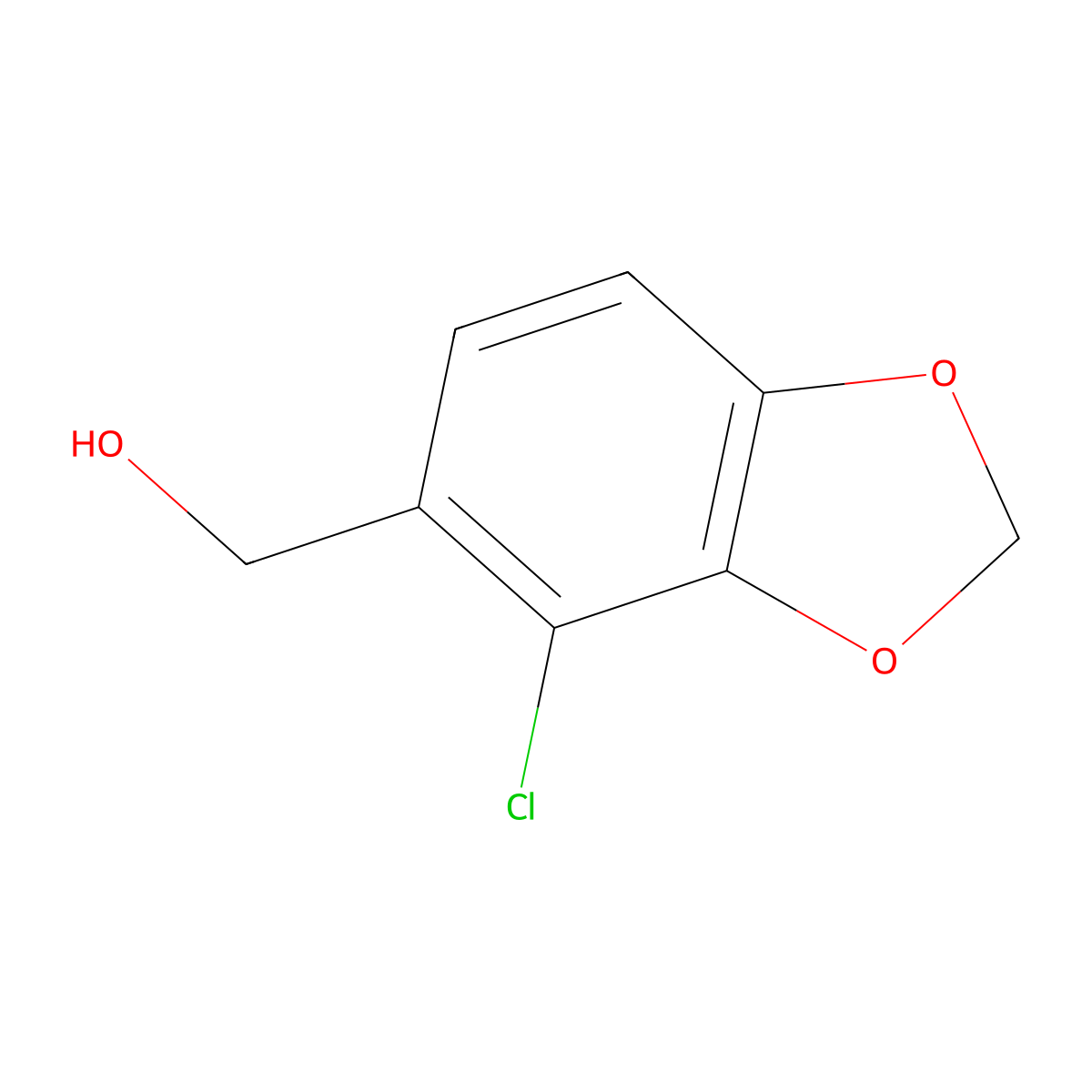 4-Chloro-1,3-benzodioxole-5-methanol molecular structure, CAS 110038-92-1