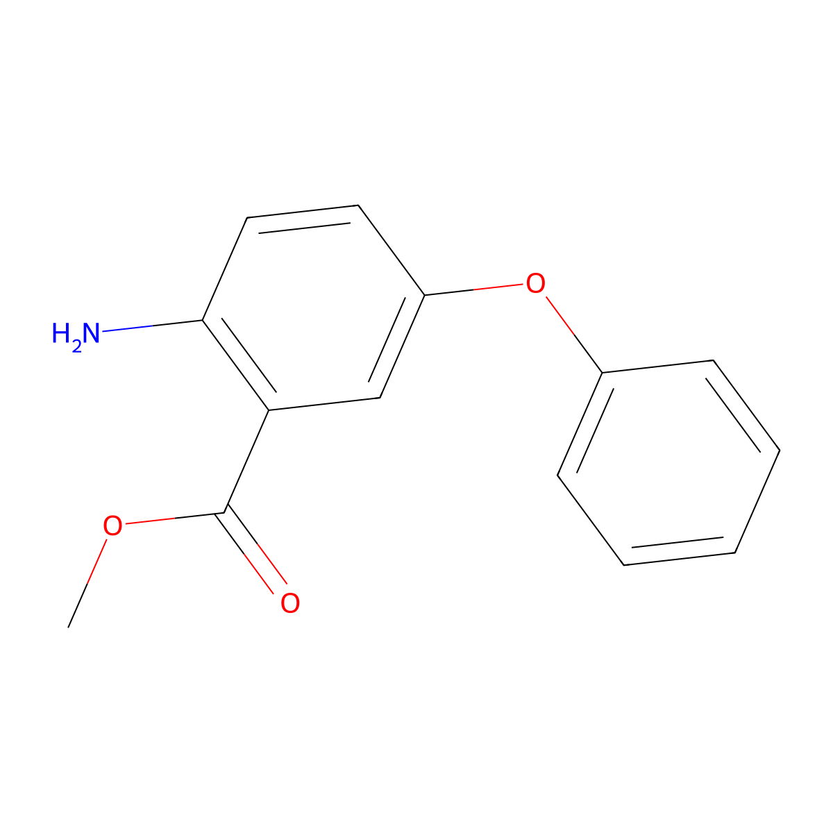Methyl 2-amino-5-phenoxybenzoate molecular structure, CAS 1100393-44-9