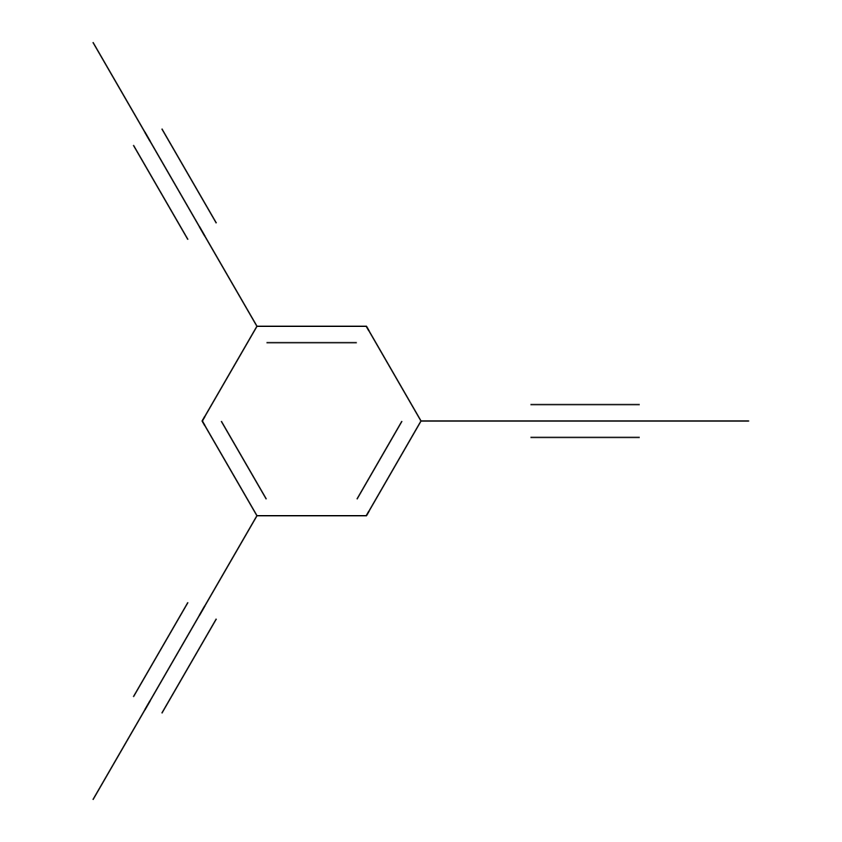 1,3,5-Tri(prop-1-yn-1-yl)benzene molecular structure, CAS 1100393-59-6