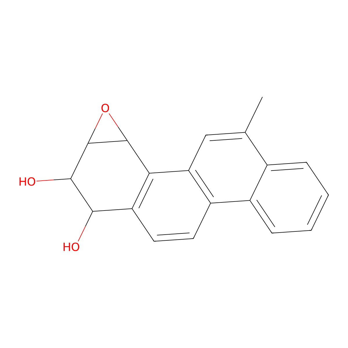 anti-trans-1,2,3,4-Tetrahydro-6-methylchrysene-1,2-diol-3,4-epoxide molecular structure, CAS 110044-40-1