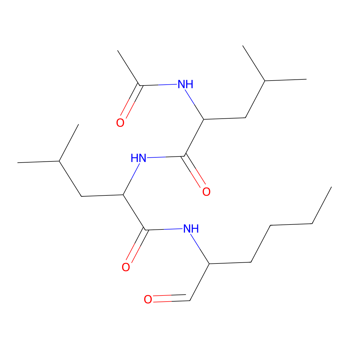 Acetylleucyl-leucyl-norleucinal molecular structure, CAS 110044-82-1