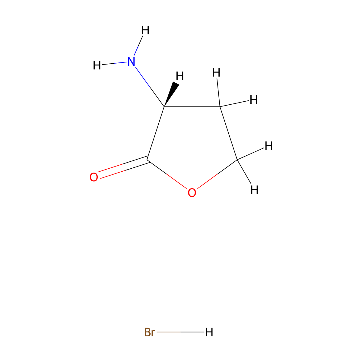 (R)-3-Aminodihydrofuran-2(3H)-one hydrobromide molecular structure, CAS 110045-70-0