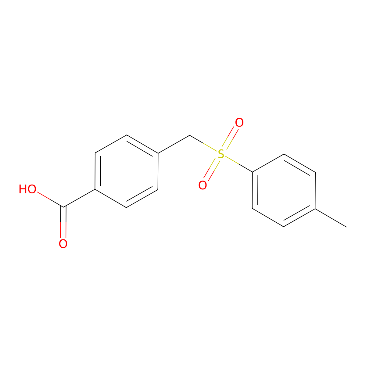 4-[(4-Methylbenzenesulfonyl)methyl]benzoic acid molecular structure, CAS 110046-36-1