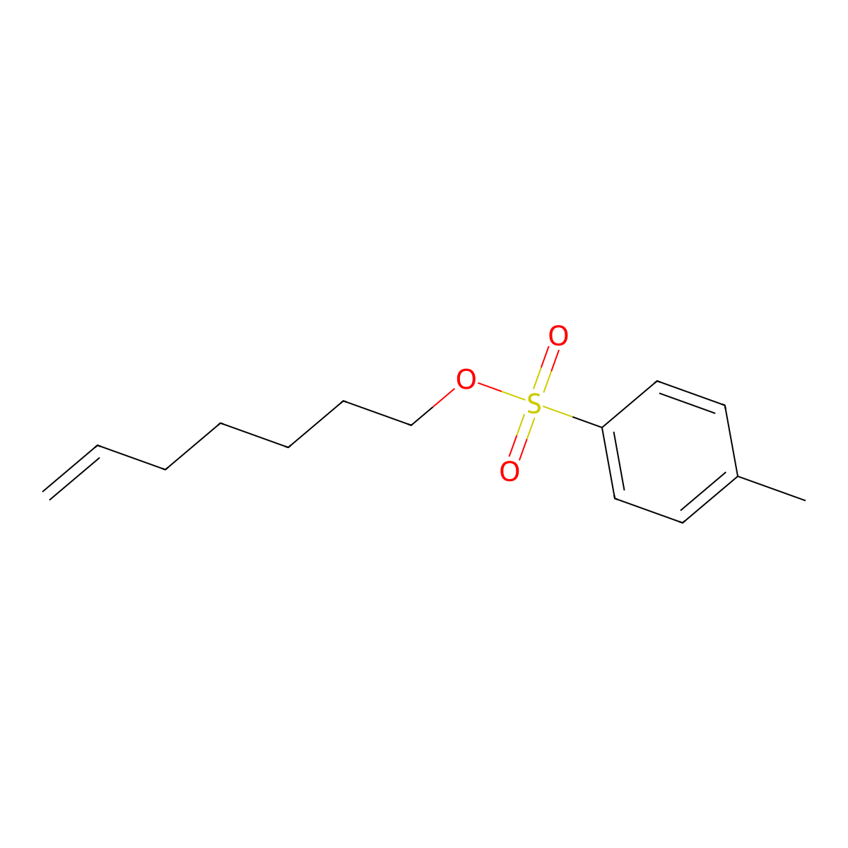 Hept-6-en-1-yl 4-methylbenzene-1-sulfonate molecular structure, CAS 110046-51-0
