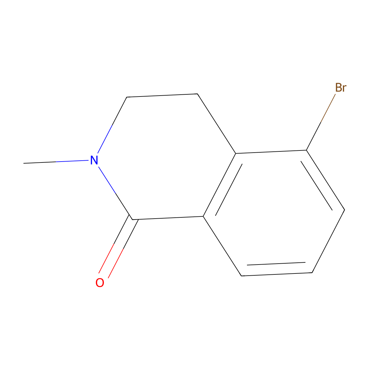 5-bromo-2-methyl-3,4-dihydroisoquinolin-1(2H)-one molecular structure, CAS 1100509-38-3