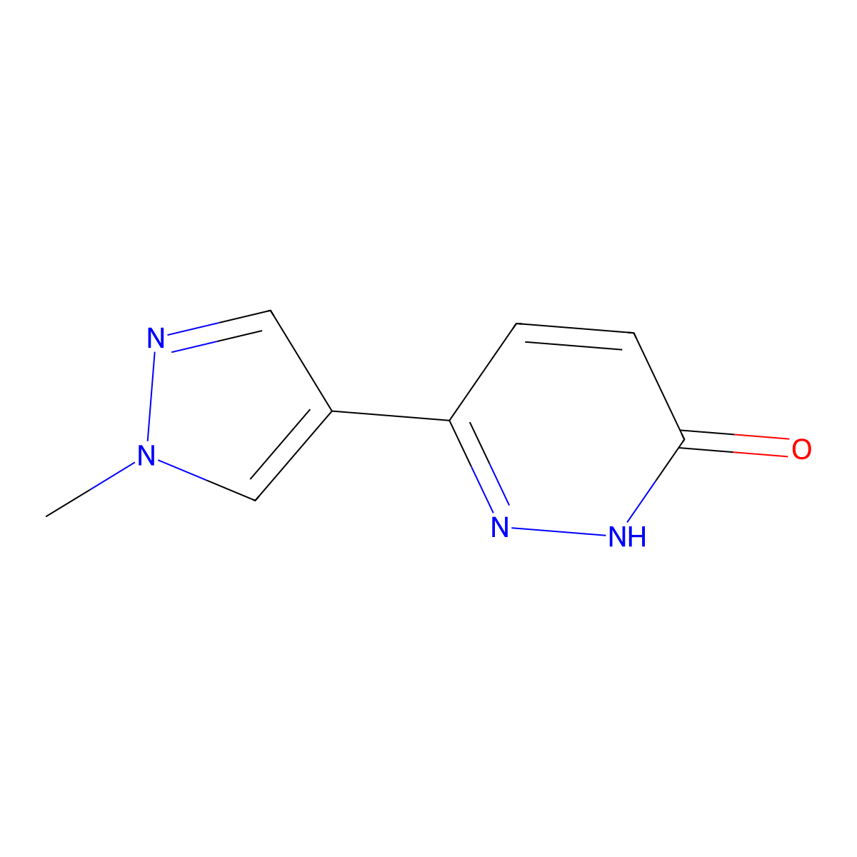 6-(1-methyl-1H-pyrazol-4-yl)pyridazin-3(2H)-one molecular structure, CAS 1100598-49-9