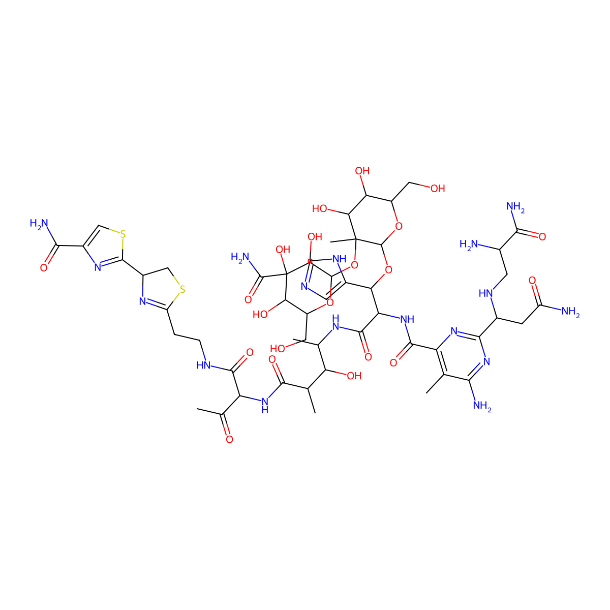 Phleomycin molecular structure, CAS 11006-33-0