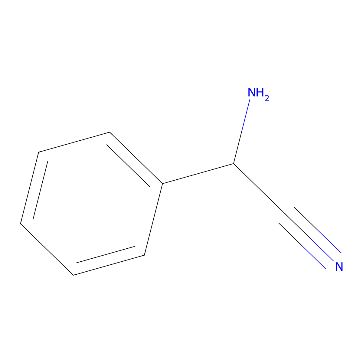 2-Amino-2-phenylacetonitrile molecular structure, CAS 110066-41-6