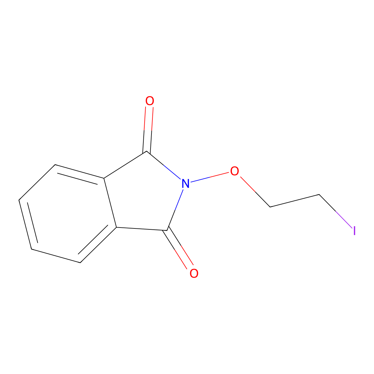 2-(2-Iodoethoxy)isoindoline-1,3-dione molecular structure, CAS 1100696-50-1