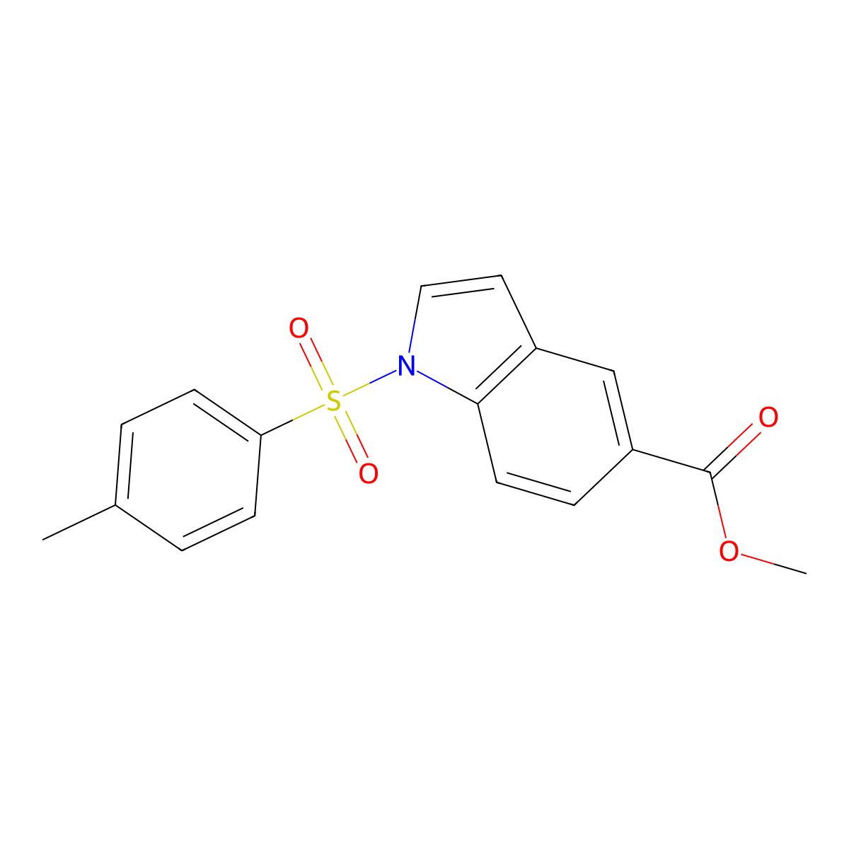 methyl 1-(4-methylbenzenesulfonyl)-1H-indole-5-carboxylate molecular structure, CAS 110073-78-4
