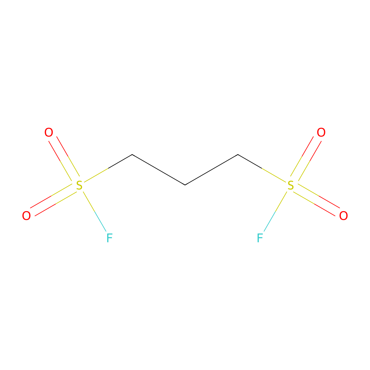 Propane-1,3-disulfonyl difluoride molecular structure, CAS 110073-91-1