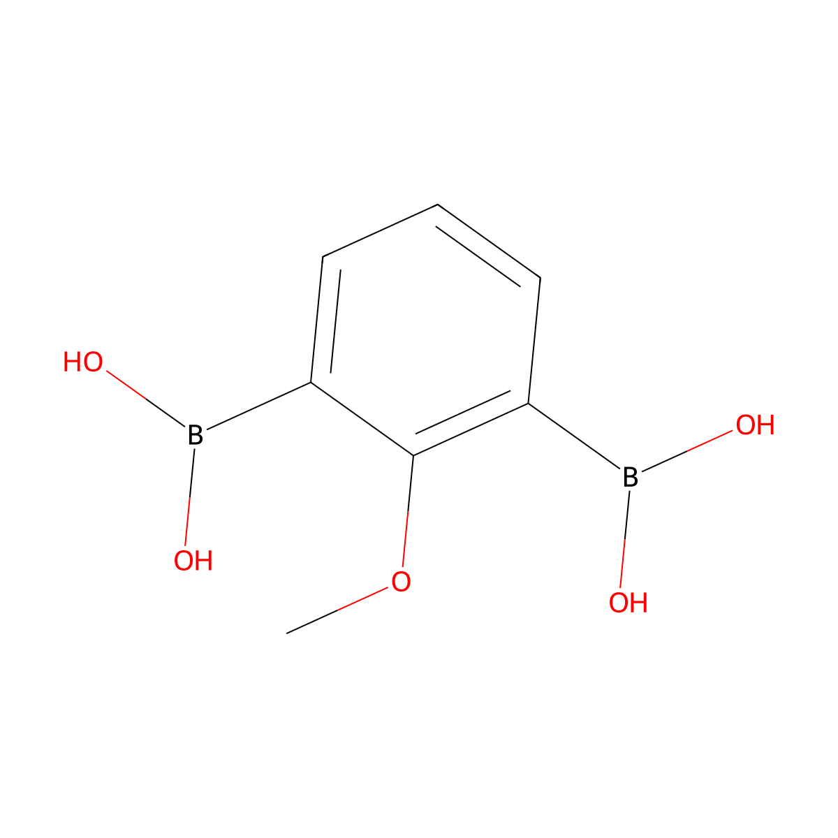 (2-Methoxy-1,3-phenylene)diboronic acid molecular structure, CAS 1100746-83-5