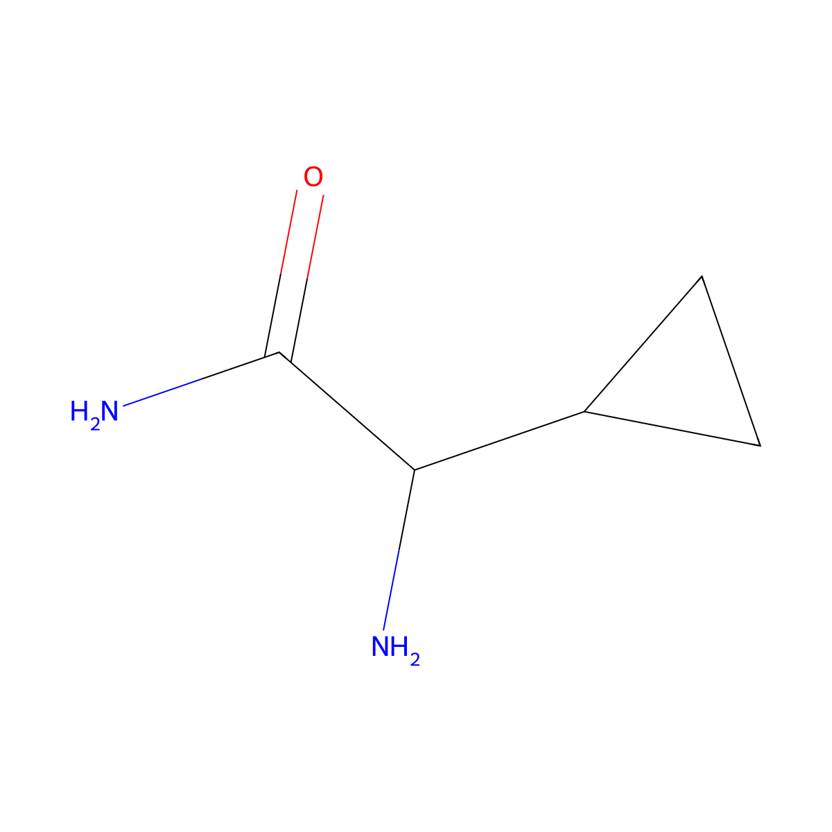2-Amino-2-cyclopropylacetamide molecular structure, CAS 1100749-41-4