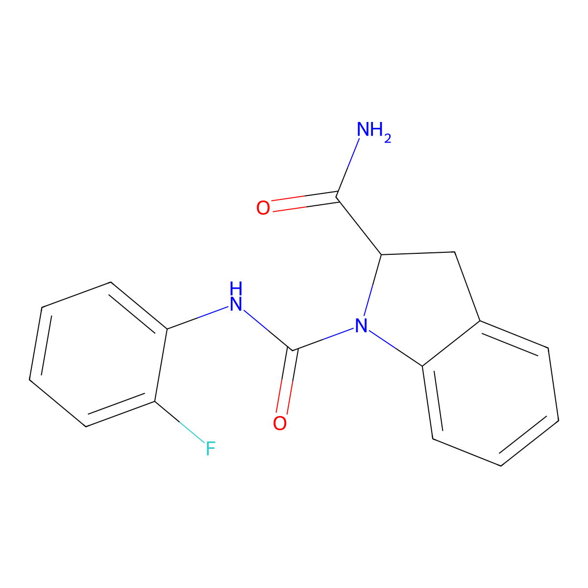 N1-(2-fluorophenyl)indoline-1,2-dicarboxamide molecular structure, CAS 1100751-69-6