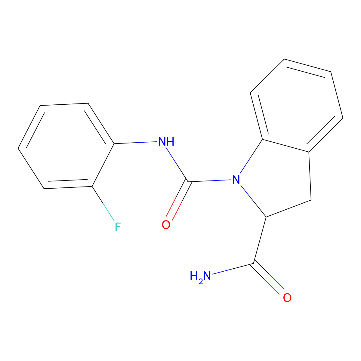 N1-(2-fluorophenyl)indoline-1,2-dicarboxamide molecular structure, CAS 1100751-69-6
