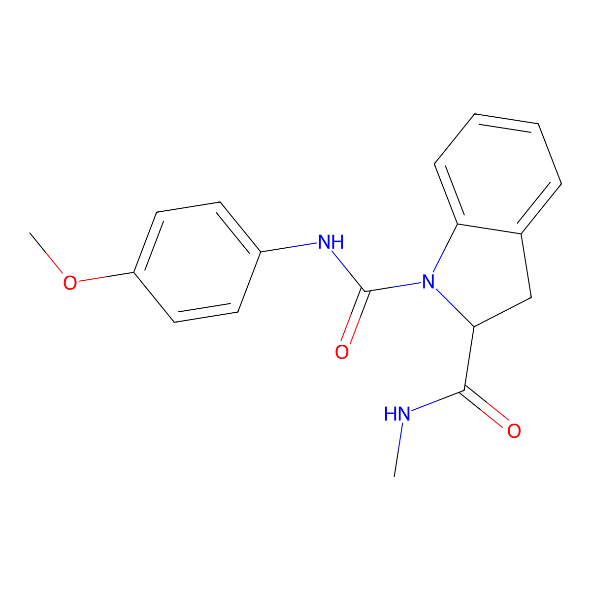 N1-(4-methoxyphenyl)-N2-methylindoline-1,2-dicarboxamide molecular structure, CAS 1100751-76-5