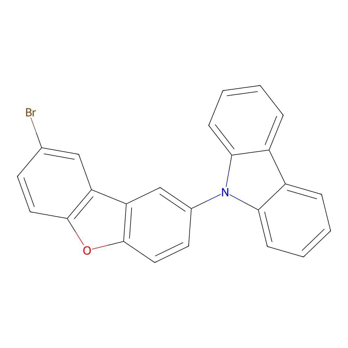 9-(8-Bromodibenzo[b,d]furan-2-yl)-9H-carbazole molecular structure, CAS 1100752-07-5