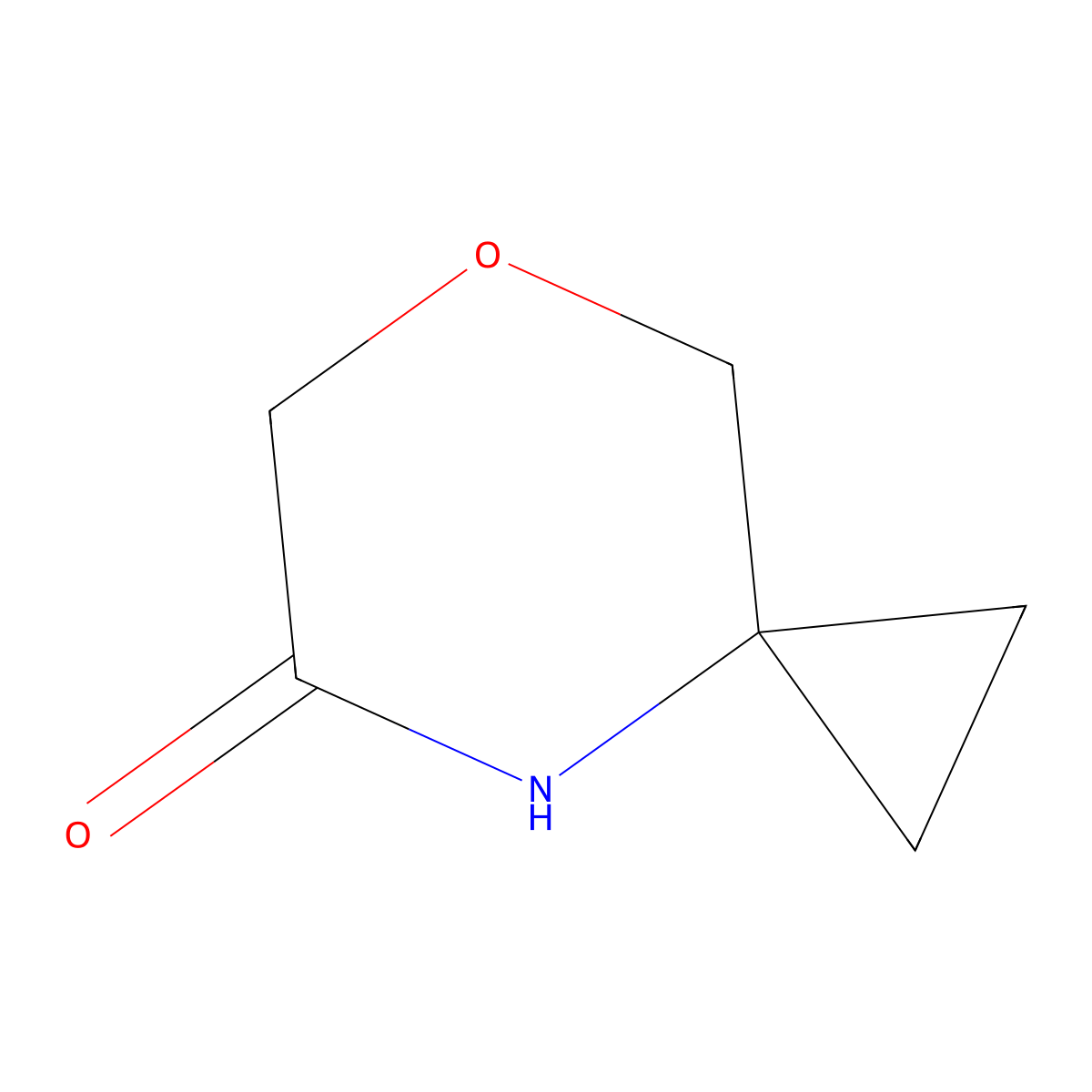 7-Oxa-4-azaspiro(2.5)octan-5-one molecular structure, CAS 1100753-07-8