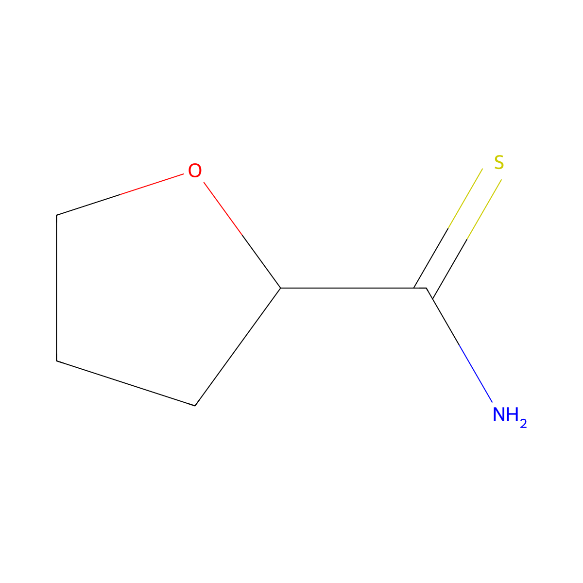 Oxolane-2-carbothioamide molecular structure, CAS 1100753-12-5