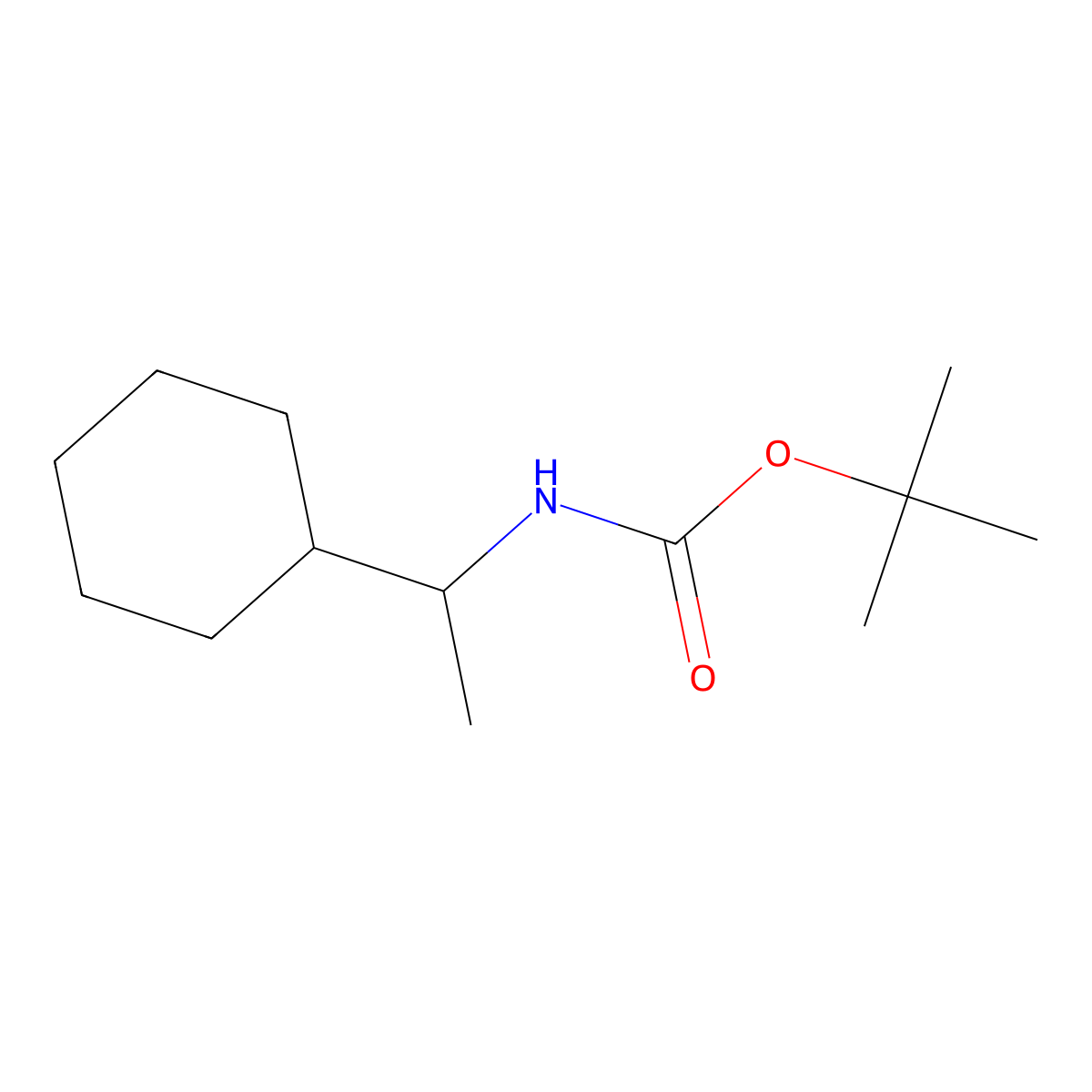 tert-butyl N-[(1R)-1-cyclohexylethyl]carbamate molecular structure, CAS 1100753-97-6