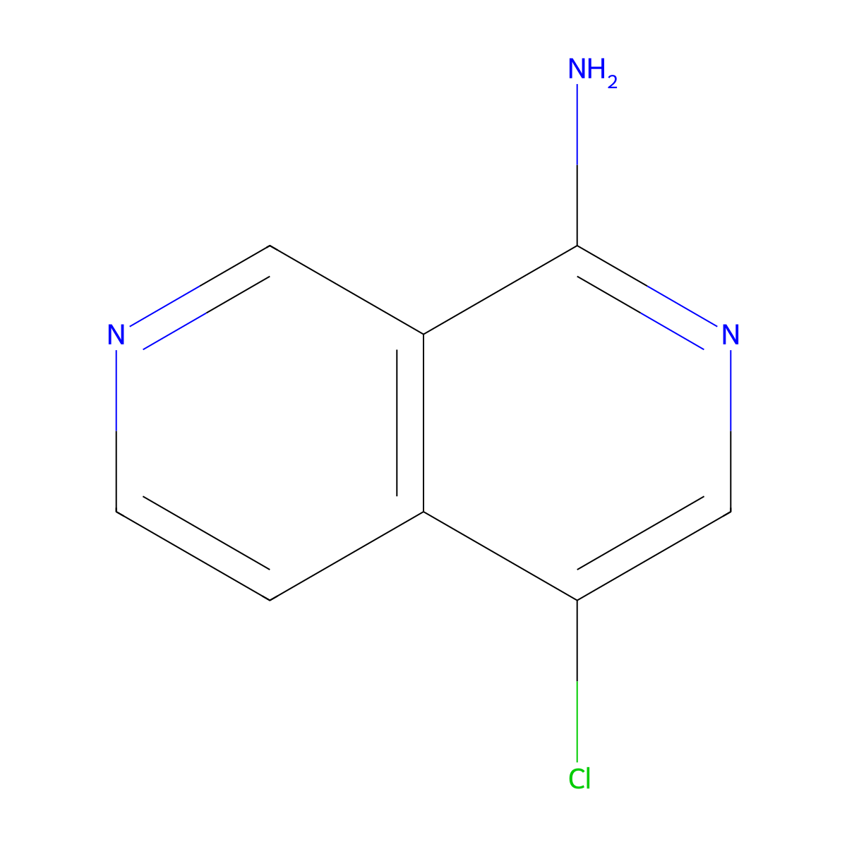 4-Chloro-2,7-naphthyridin-1-amine molecular structure, CAS 1100760-58-4