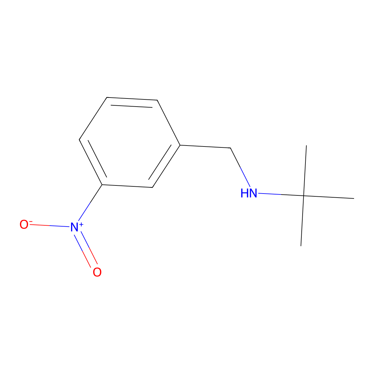 Tert-butyl[(3-nitrophenyl)methyl]amine molecular structure, CAS 110079-42-0