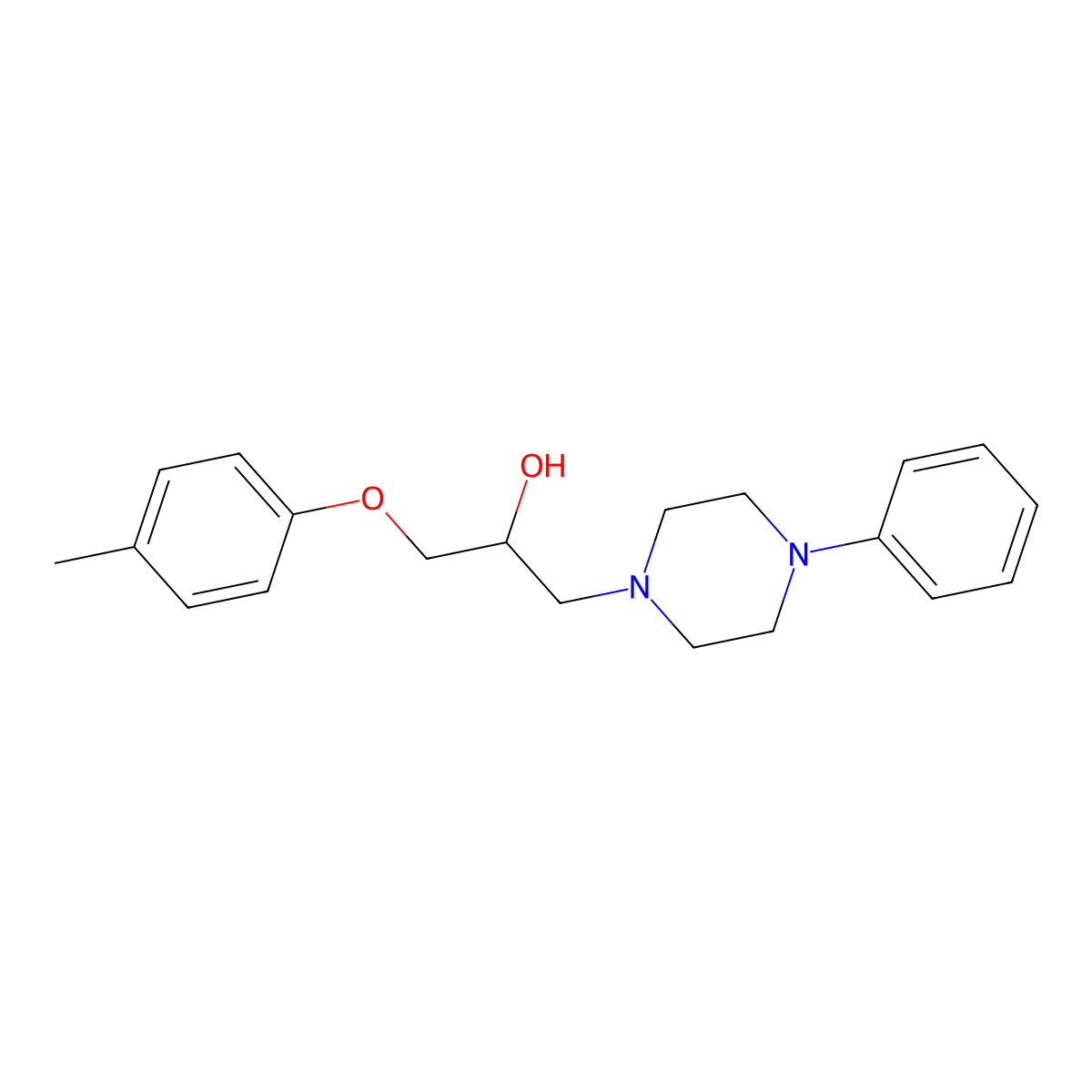 1-(4-Methylphenoxy)-3-(4-phenylpiperazin-1-yl)propan-2-ol molecular structure, CAS 110080-42-7