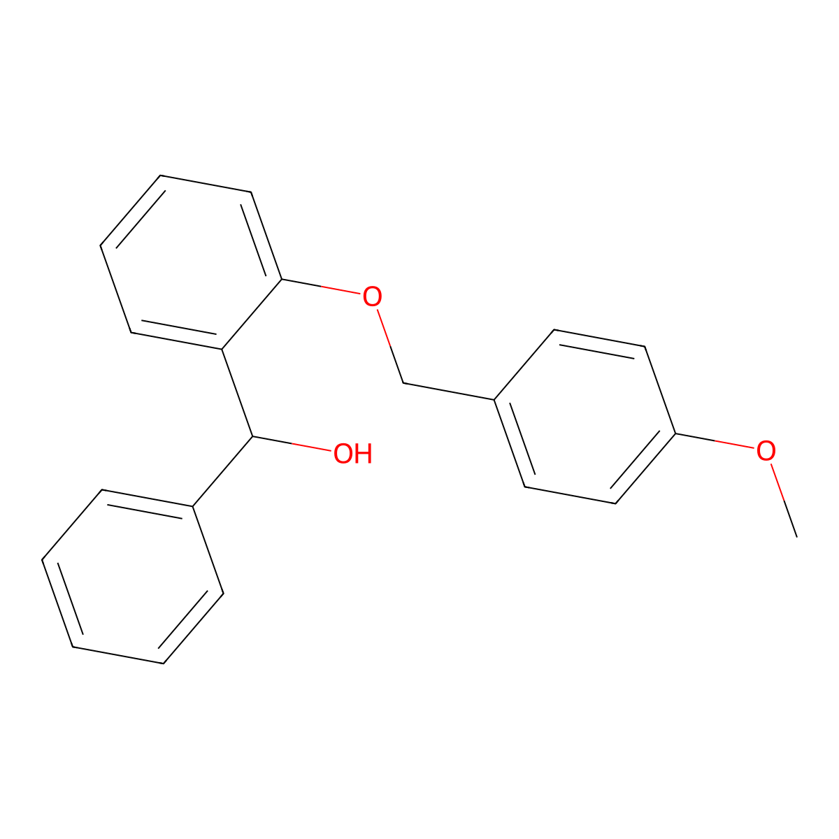 (2-((4-Methoxybenzyl)oxy)phenyl)(phenyl)methanol molecular structure, CAS 1100805-65-9