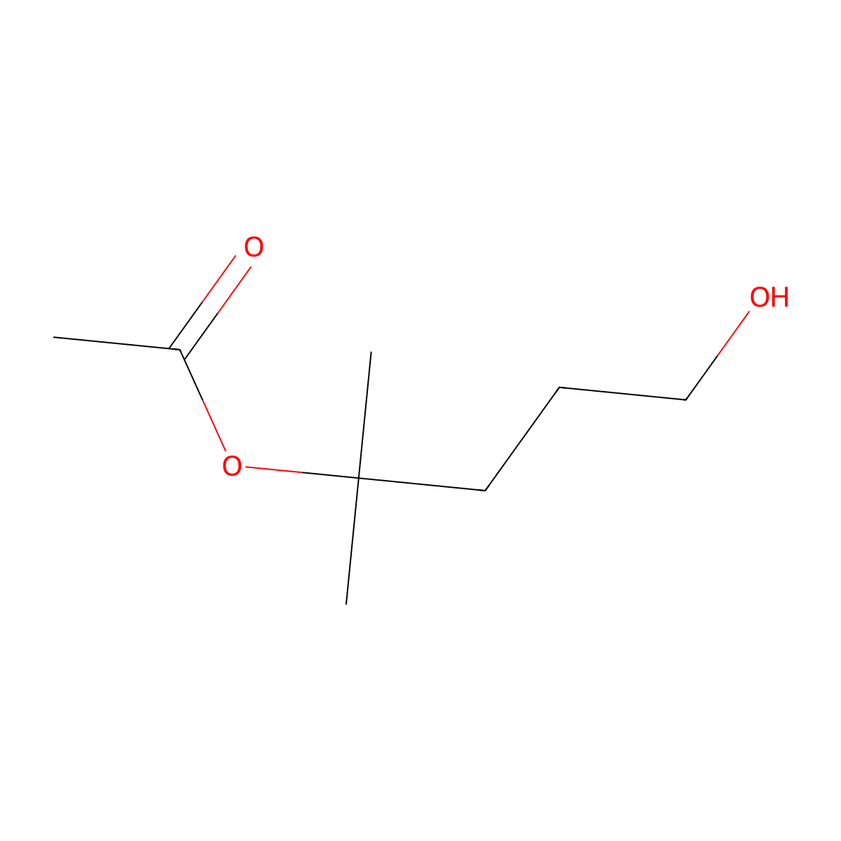 5-Hydroxy-2-methylpentan-2-yl acetate molecular structure, CAS 110086-92-5
