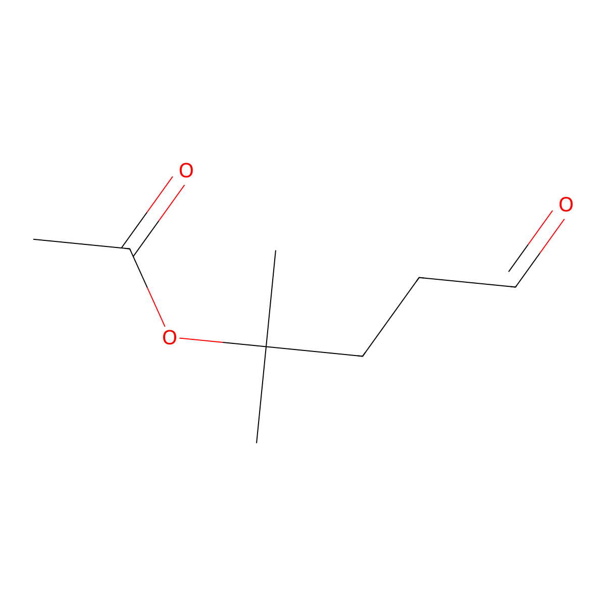 2-Methyl-5-oxopentan-2-yl acetate molecular structure, CAS 110086-93-6