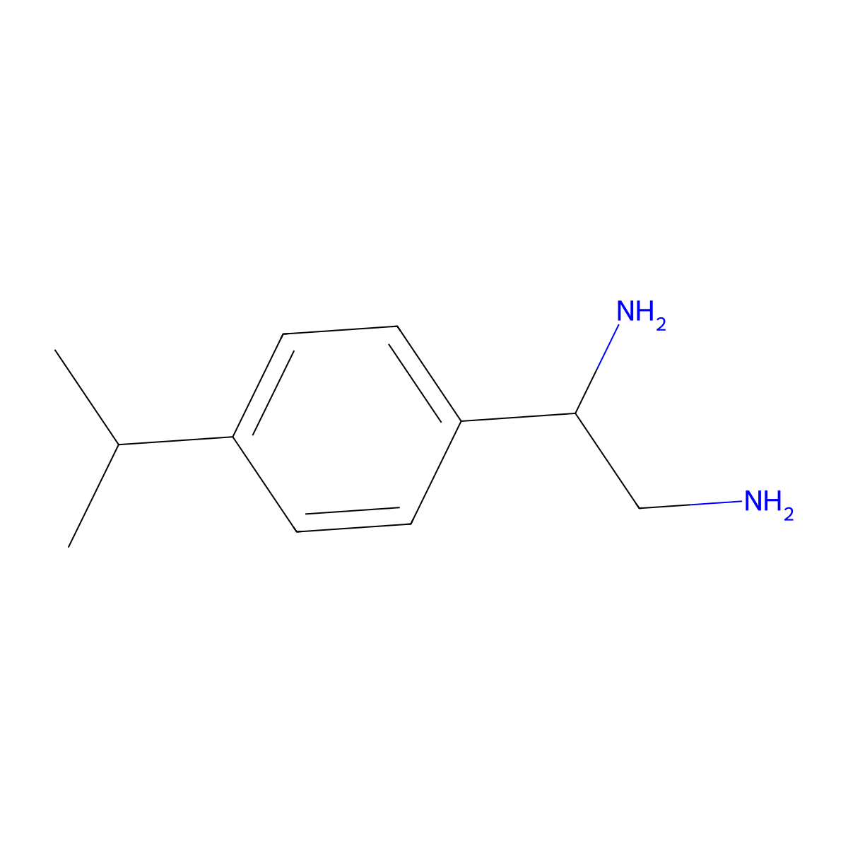 1-(4-Isopropyl-phenyl)-ethane-1,2-diamine molecular structure, CAS 110087-98-4