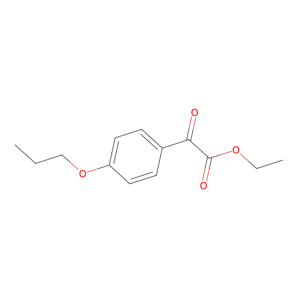 Ethyl 2-oxo-2-(4-propoxyphenyl)acetate molecular structure, CAS 1100934-14-2